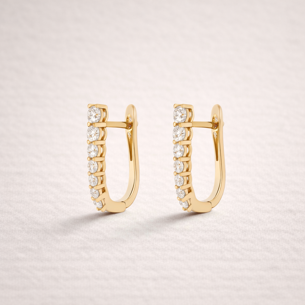 Argola Oval Moissanite