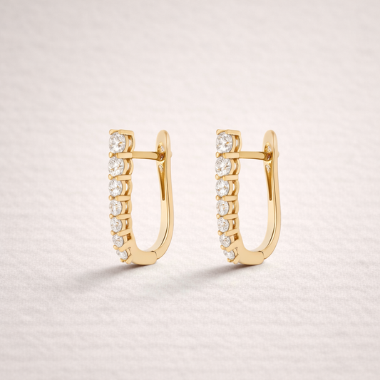 Argola Oval Moissanite