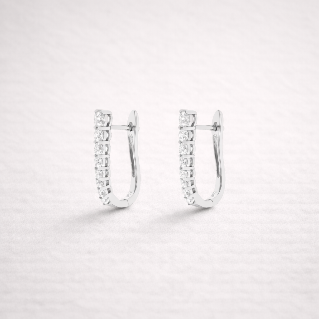 Argola Oval Moissanite